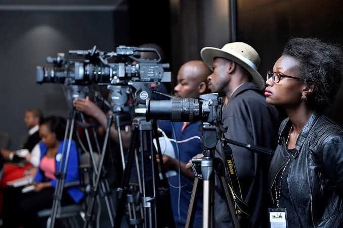 Des journalistes lors d'une couverture évènementielle